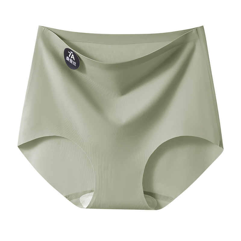 Yoga de seda de hielo sin costuras, talla grande, seda de cintura alta, entrepierna antibacteriana, ropa interior de yoga deportiva de cintura alta sin costuras, refrescante