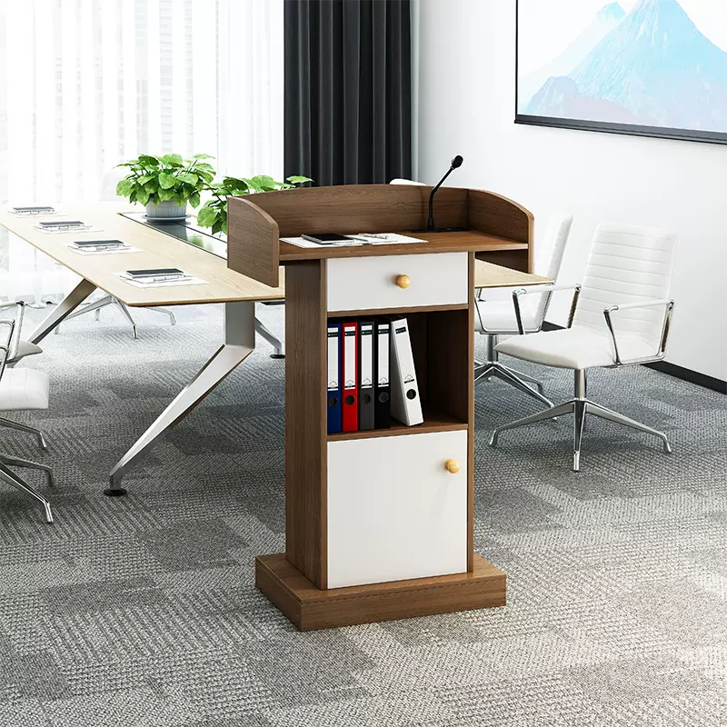 演讲台木质学校培训发言台教堂接待台司仪台教学讲桌老师办公讲台