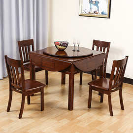 实木麻将机全自动餐桌两用圆形可折叠电动麻将桌家用饭桌一体