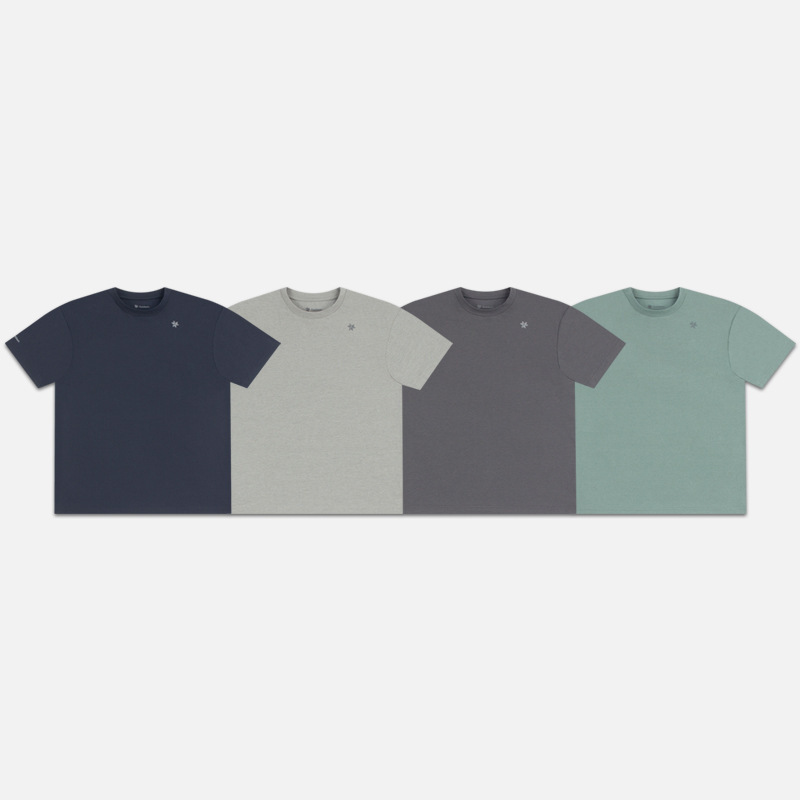 Japanese Outdoor Ceiling Small Logo Printing Simple All-match Riding Running Sports Technology Quick-drying Short-sleeved T-shirt