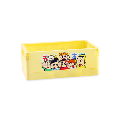 Original cartoon desktop foldable plastic storage box beautiful girl cartoon cute Japanese style sundries storage and organization basket