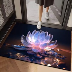 亚马逊3d荷花浴室地垫吸水速干淋浴间厨房卫生间硅藻泥脚垫垫子
