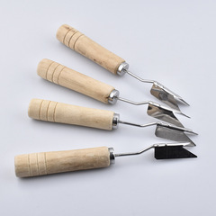 Stainless steel wood handle peeler, pineapple peeler, eye pineapple tongs, pineapple V-shaped eye digger, straight pineapple tongs
