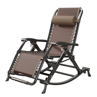 Manufacturer Rocking Chair Summer Rattan Home Lazy Lounge Chair Balcony Reclining Seat Portable Backrest Folding Chair