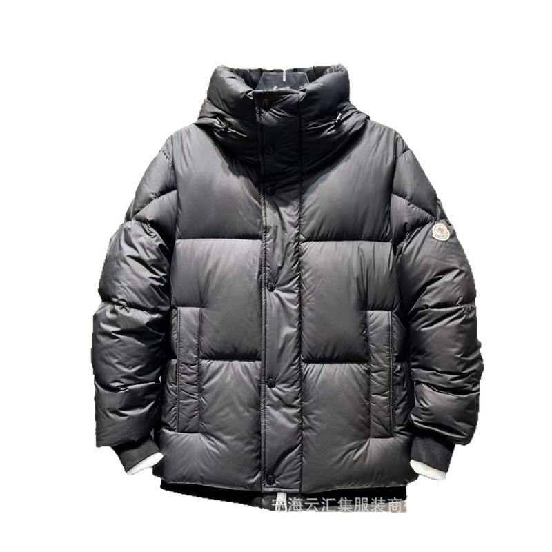 蒙家雾面哑光玛雅面包服百搭羽绒服保暖纯色可拆卸连帽情侣款潮牌|undefined