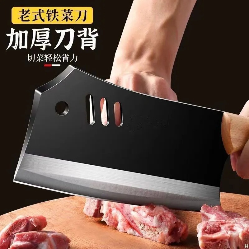 家庭用包丁、厚みのあるステンレス鋼の骨切り包丁、骨切り包丁、鋭いシェフナイフ、業務用木製ハンドルの骨切り包丁|undefined