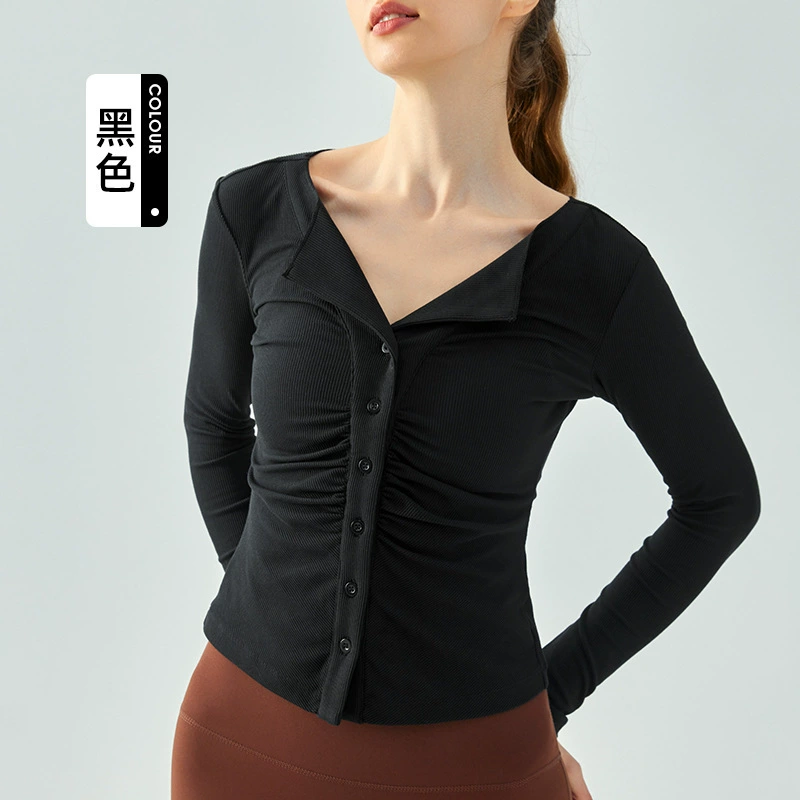 Тонкая кофта-cardigan для зала, демисезонная йога-одежда, спортивный костюм, облегающий