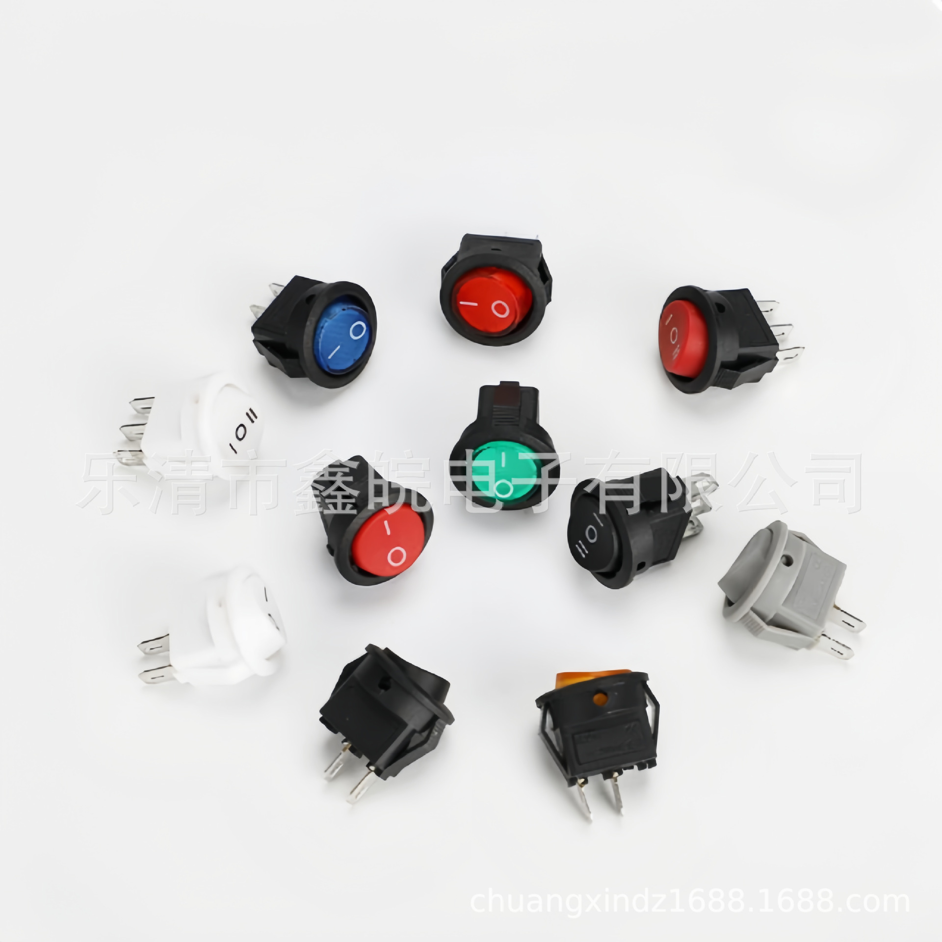 供应上圆下方船型开关迷你 KCD11圆形翘板开关 开孔16mm电源开关