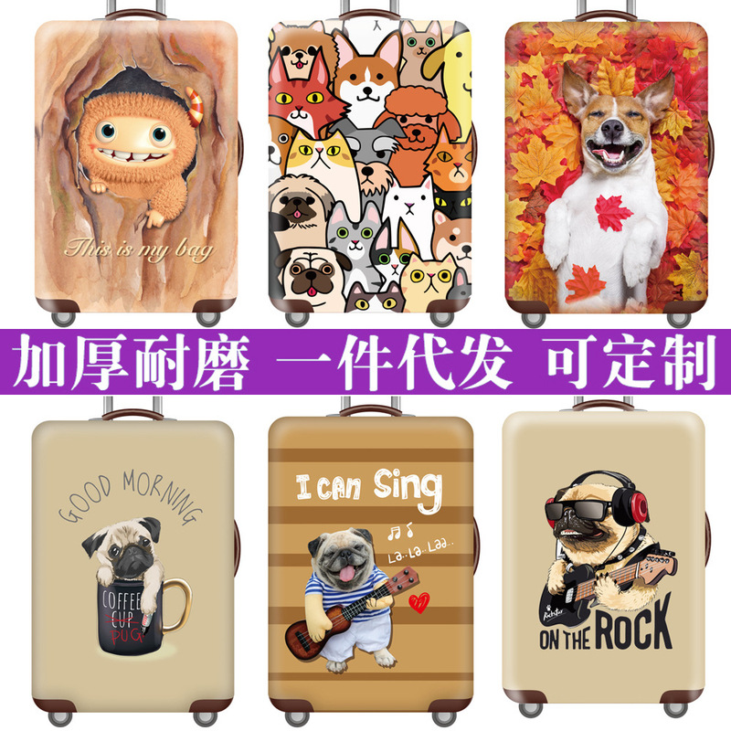 Luggage cover, travel suitcase protective cover, dust cover, elastic, 20/24/26/28/ 30inch inch, thickened and wear-resistant