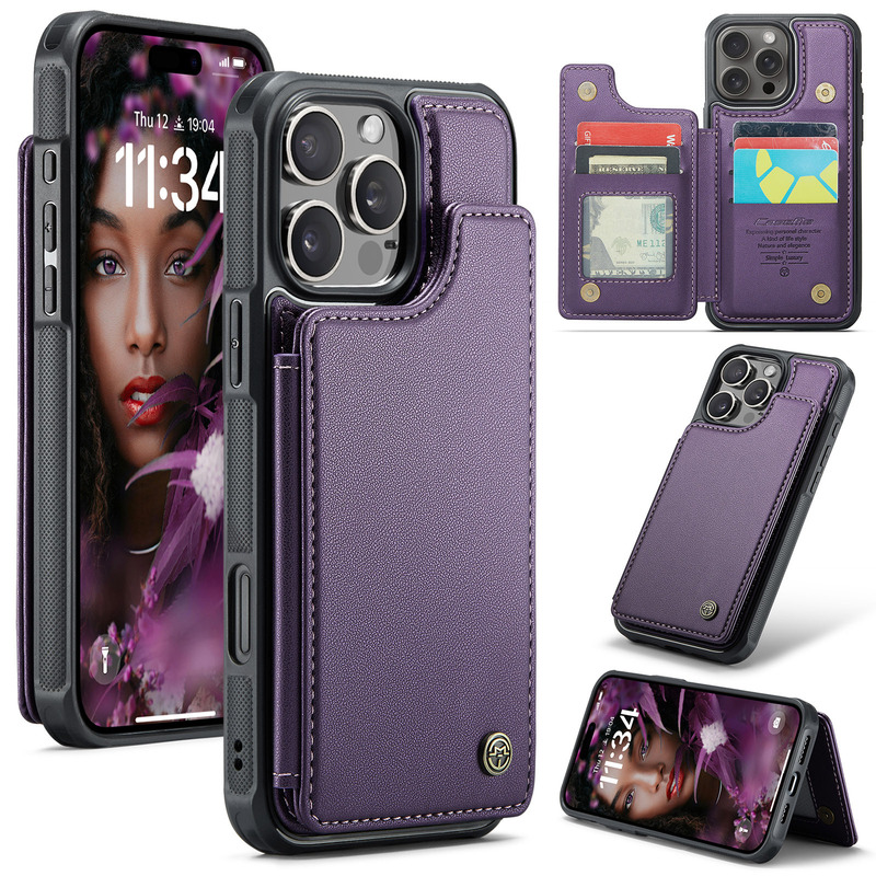 Suitable for Iphone16Promax Flip Phone Case Samsung A56 Card Leather Case S25Ultra Protective Case