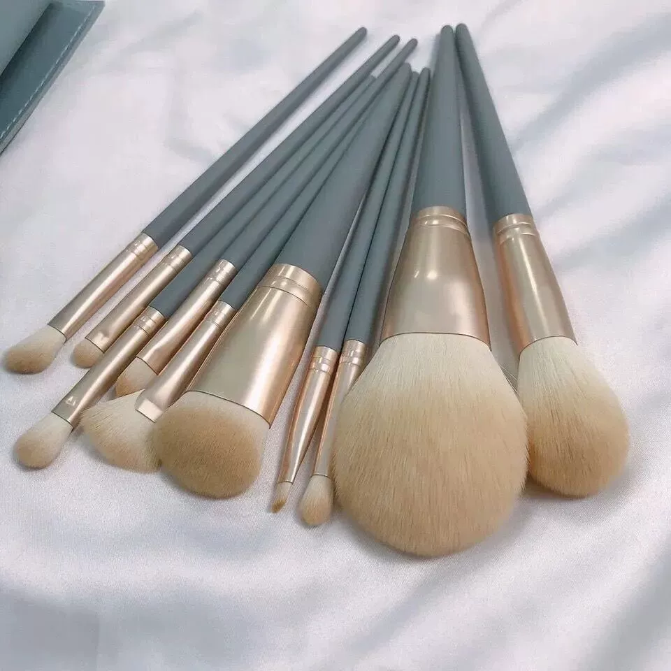Makeup Brush Set, 14-Piece Soft Face Brushes for Beginners, PU case, Full Kit
