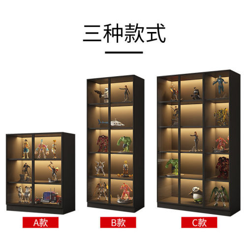 手办展示柜落地模型玻璃展架奖品乐高陈列柜礼品柜多层货架化妆品