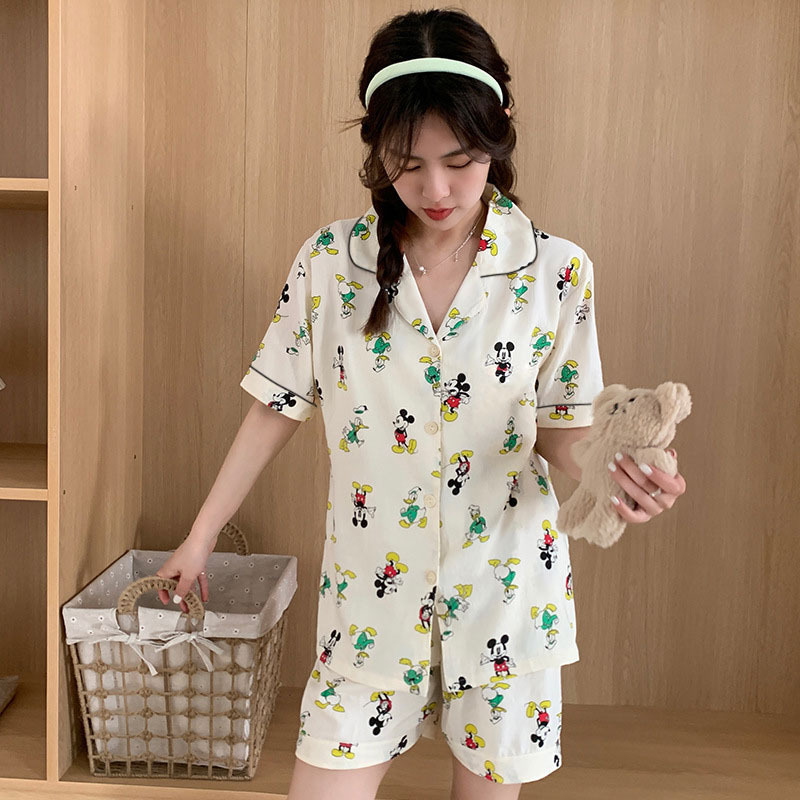 D.M-203 카툰 미키 가디건 더블 쇼트