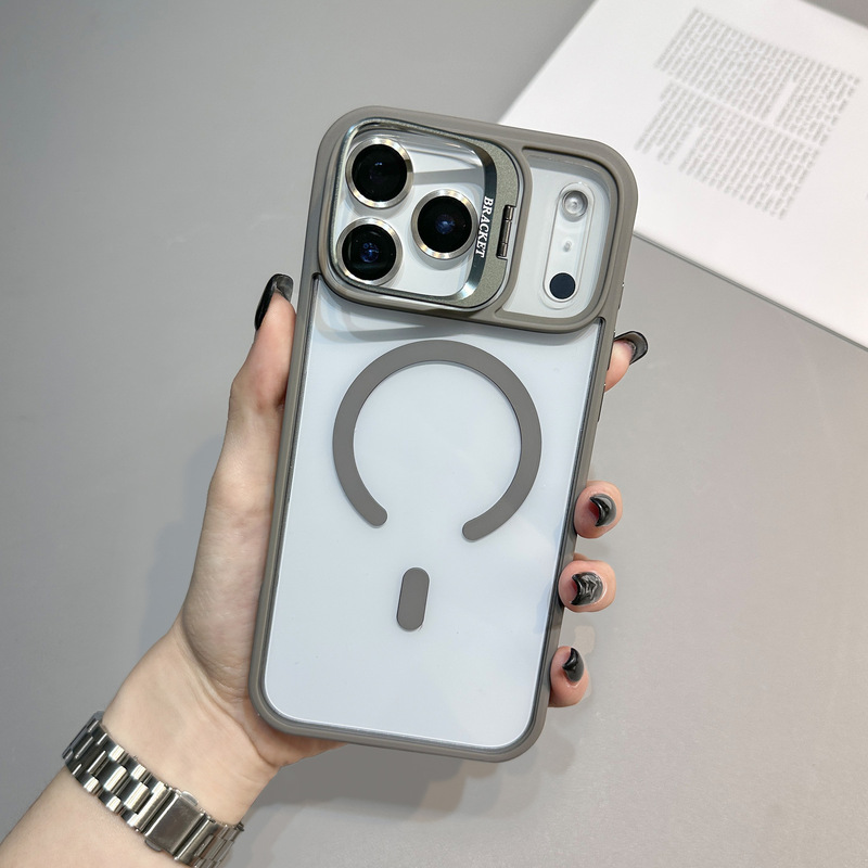 适用iPhone17PROMAX镜头支架磁吸高透手机壳苹果16镜头膜保护套15|undefined