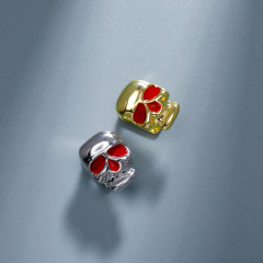 金澳炫酷紅眼骷髏頭牙套男潮萬聖節單顆牙誇張牙套歐美嘻哈配飾