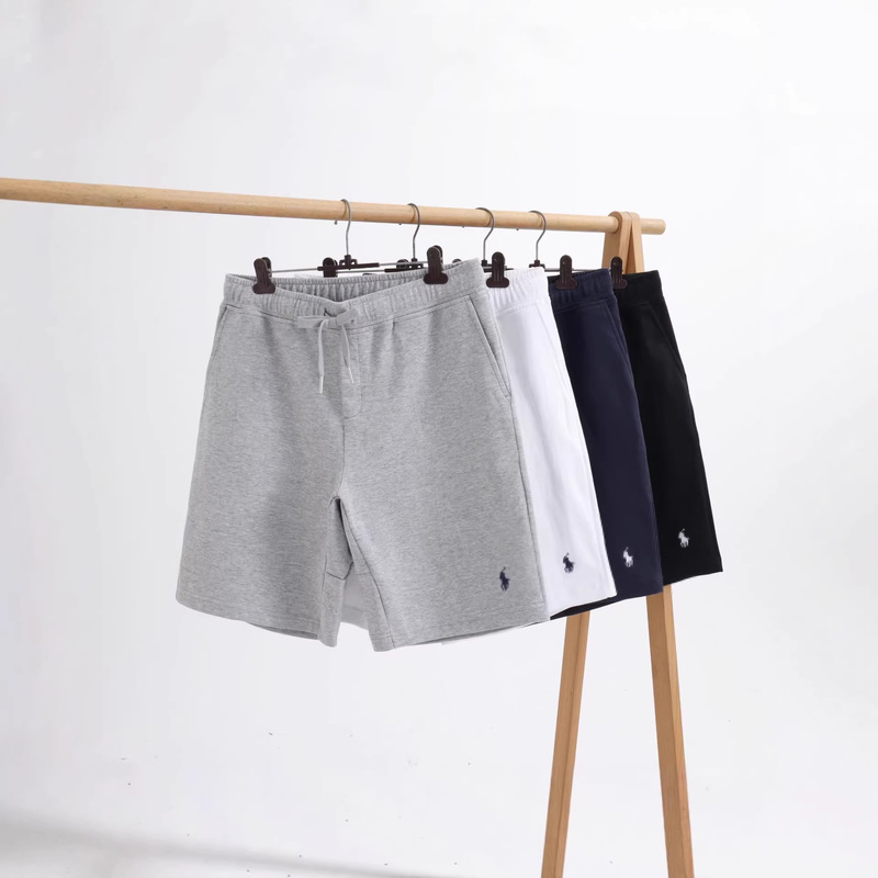 Foreign Trade Rl Summer Men's Solid Color Casual Versatile Pure Cotton Golf Casual Sports Pants Pony Workwear Shorts