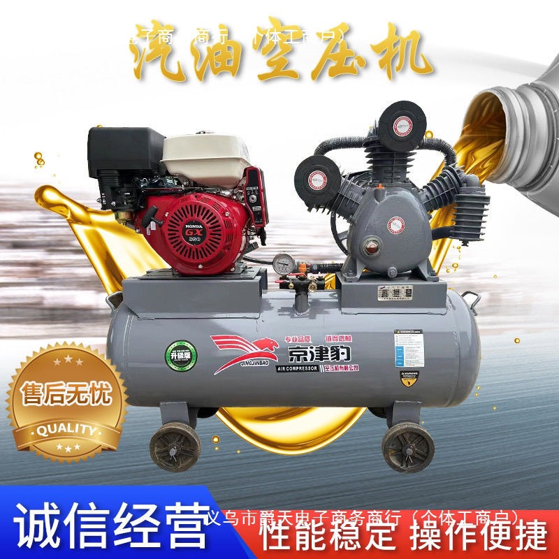 汽油空压机打气泵小气泵潜水黄油喷漆修车补胎充气移动气机车载式