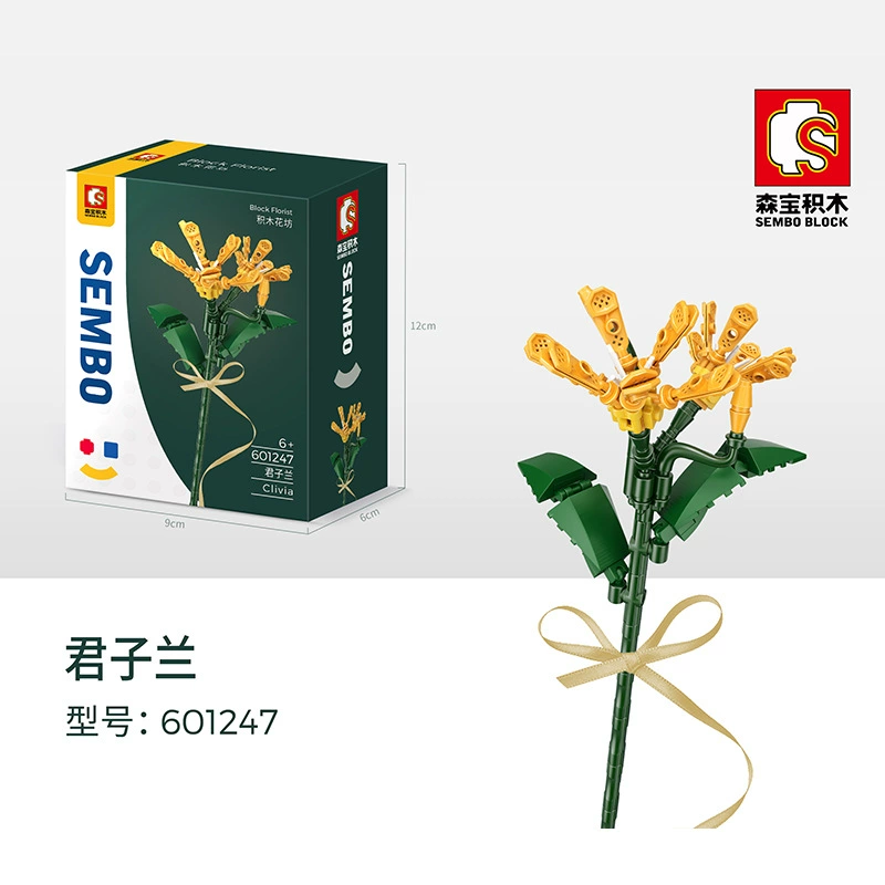 Senbao 601232-55 Цветок Дом Розовый букет Valentine's Day Конструктор наборы игрушек для девочек Оптовая торговля