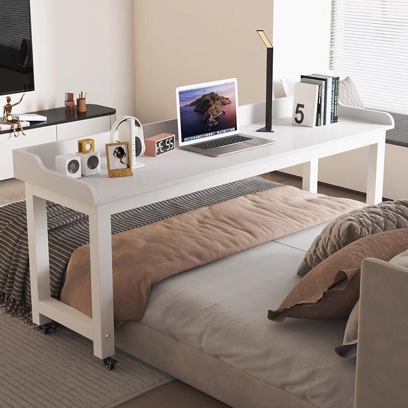 Movable computer desk, bedside lazy bed desk, simple writing desk, office desk, home bedroom long table Movable computer desk, bedside lazy bed desk, simple writing desk, office desk, home bedroom long table