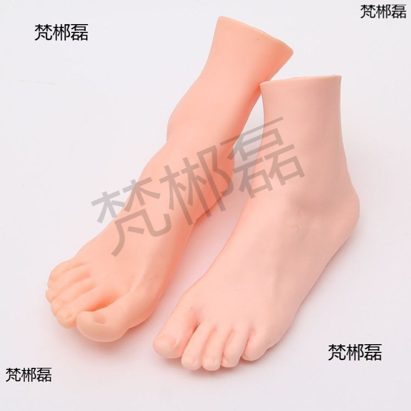 足穴模型女脚模足部肤色足模凉鞋拖鞋高跟鞋模五趾袜模展示脚