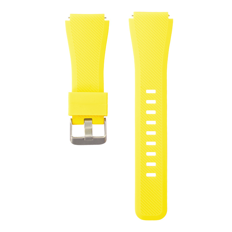 Compatible with Samsung S3 twill silicone strap 20/22mm, quick-release lugs, official same single-color silicone strap from Huawei undefined