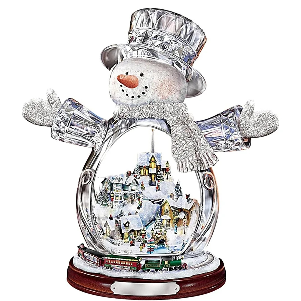 Transfronterizo nuevo creativo árbol de Navidad Santa Claus acrílico colgante artesanía coche colgante decoraciones para el hogar