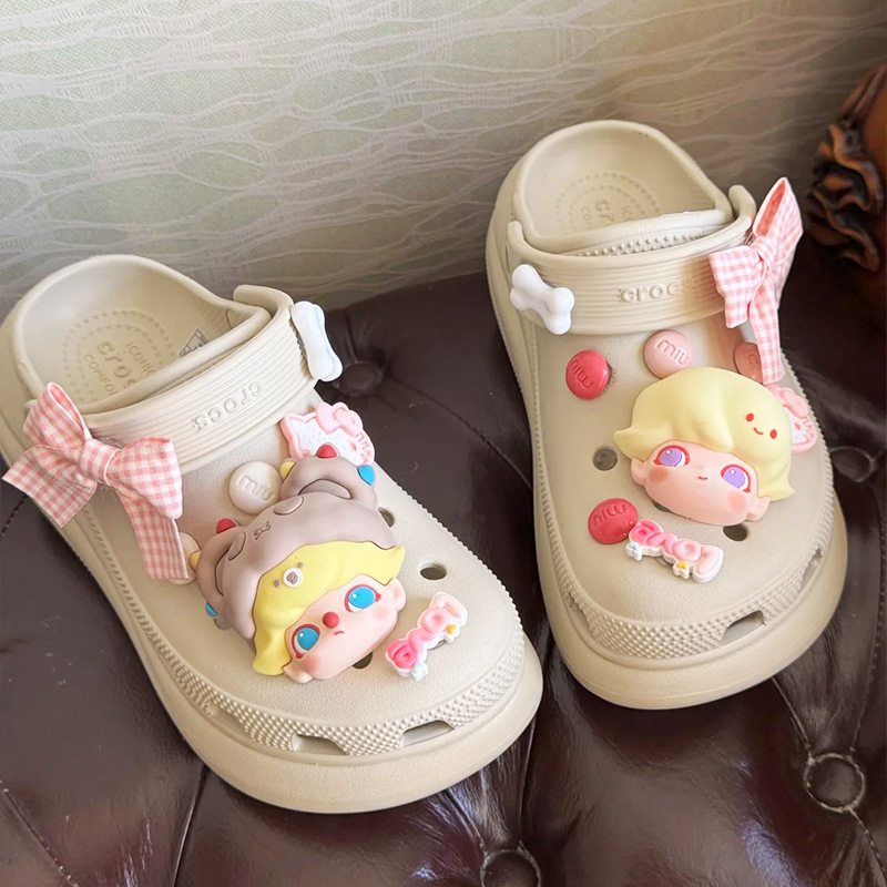 かわいいバブル下駄花漫画アクセサリー diy 靴バックル取り外し可能な立体アクセサリーハイエンド多用途靴花|undefined
