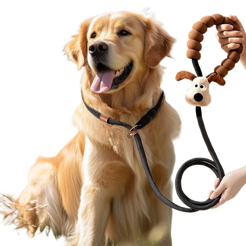 Cuerdas de tracción para mascotas dibujos animados dibujos animados p cuerda atmósfera de otoño y invierno Maillard cabello dorado para caminar cuerda de perro