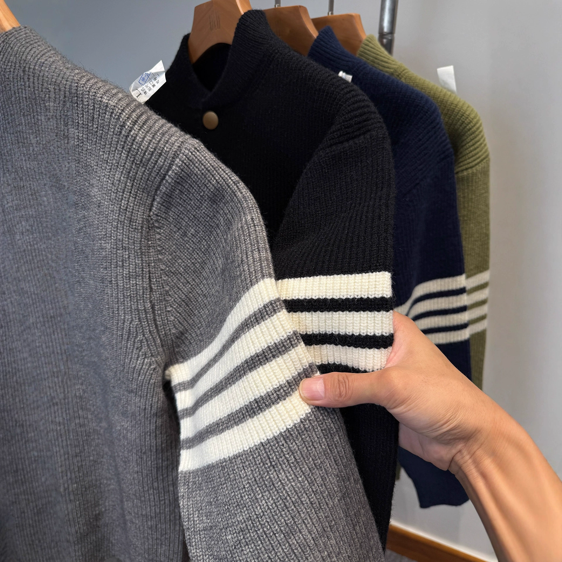 Демисезонный базовый свитер, куртка, вязаный кардиган для отдыха, утолщённый дизайн, корейский стиль