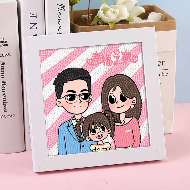 Diamante infantil DIY hecha a mano con material de marco paquete de dibujos animados Sanliou pegatinas de diamante regalo al por mayor pinturas de mampostería