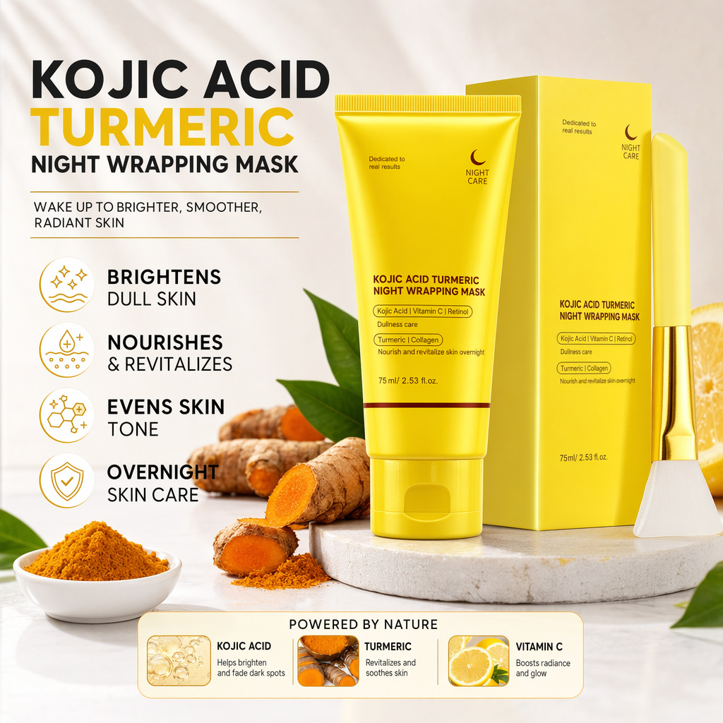 Cross-Border Bestseller Turmeric Night Wrapping Mask Turmeric Collagen Dual-Action Hydrating Peel-Off Mask