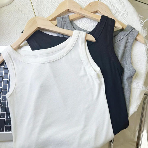 Threaded Lady Tank Top Modal Straps Women Summer Fitted Slimming Camisole Top Underwear Sleeveless Blouse Anti-peek