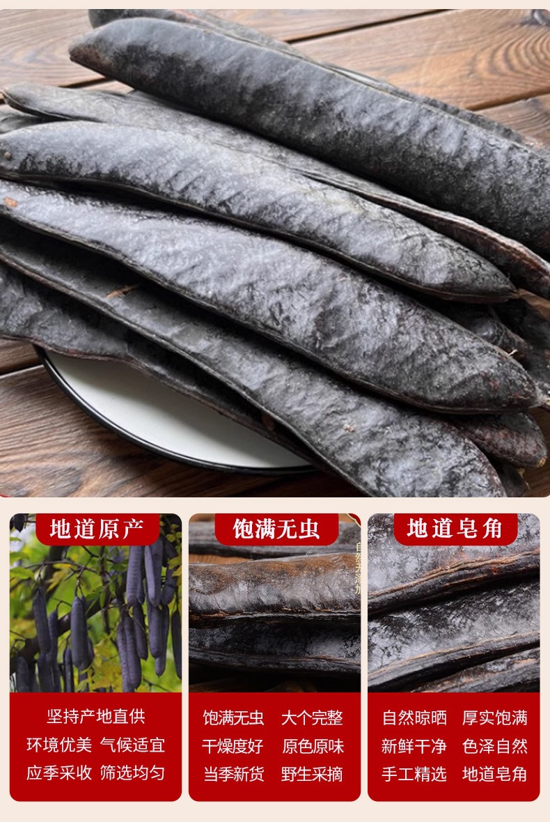 Chinese Honey Locust Zao Jiao 皂角 Dried Gleditsia sinensis Pods 500g Traditional Herbal Ingredient overview