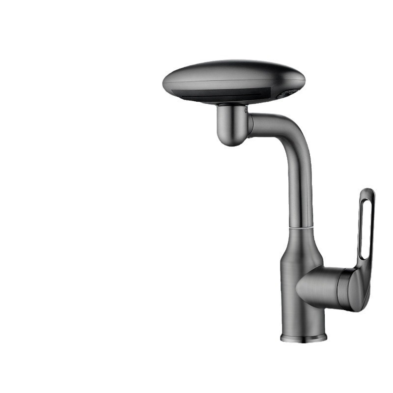 Uno por uno, lavabo de acero inoxidable, grifo, lavabo frío y caliente, lavabo, baño, lavabo sobre encimera para el hogar, baño universal