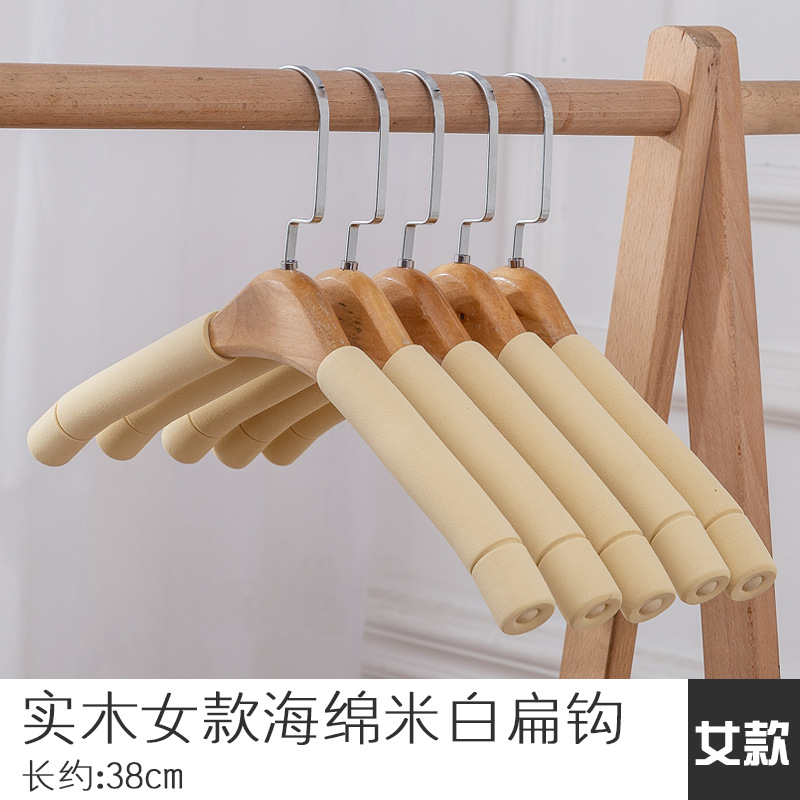 여성용 솔리드 우드 스폰지 화이트 후크