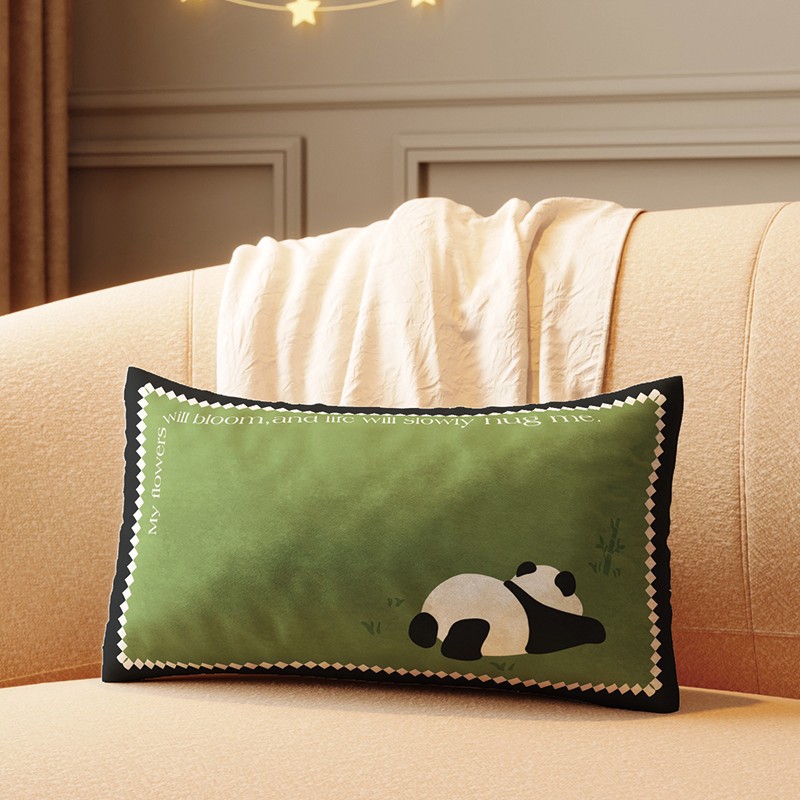 그린 투안 투안 그린 베이스 브로케이드 베개