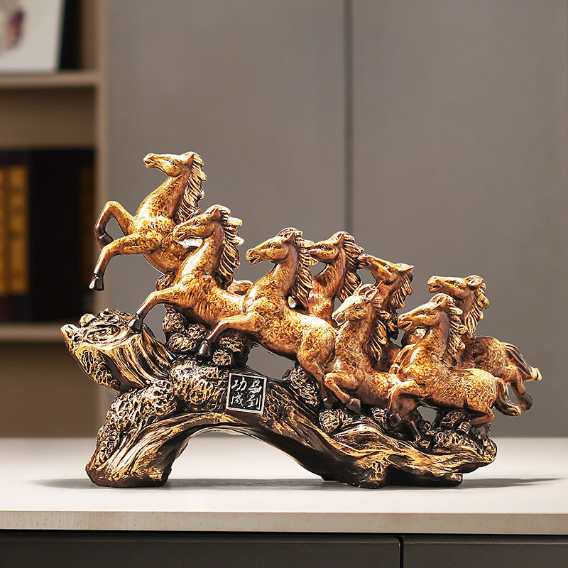 Mayorista caballo adornamiento caballo al éxito Zodiac artesanía decoración de oficina decoración lujosa decoración regalos de mudanza de casa