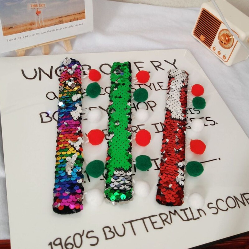 Wholesale Bracelets and Headwear on Amazon, Lace Snap Rings, Wristbands, Gift Sequin Decorative Bracelets for Layering