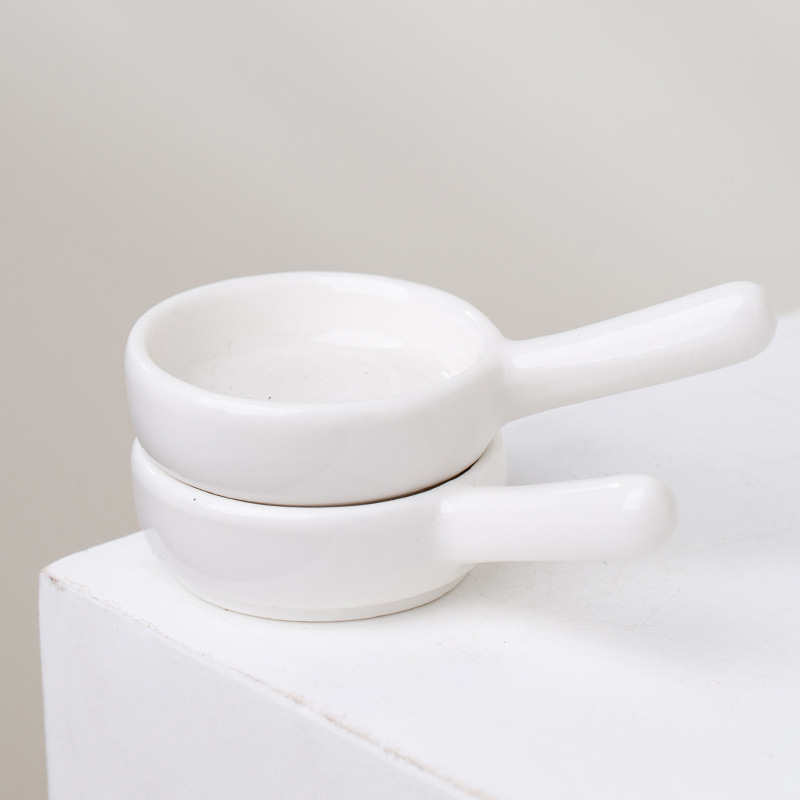 Vela fregona cerámica aromaterapia lámpara quemador vela bandeja caliente té cera aceite esencial pequeña ronda vela anti-scald mango cuchara