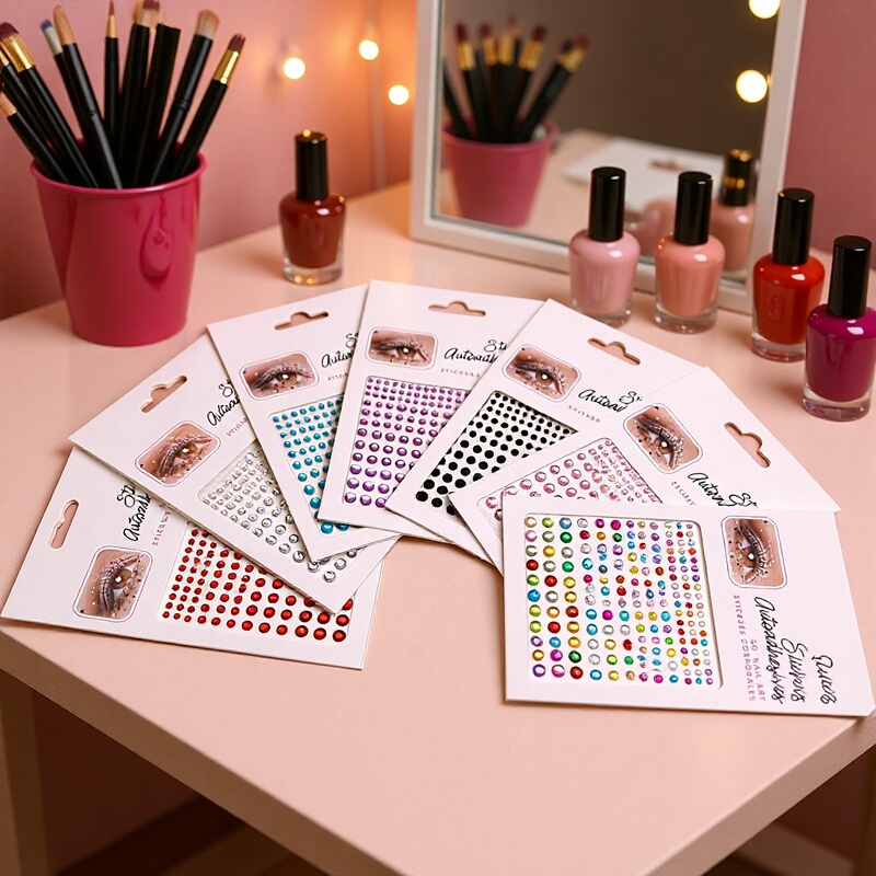 Diamond Stickers for Eye Makeup, Facial Pearls, Children's Stage Stickers, Face and Eye Corner Rhinestones, Forehead Stickers, Nail Art Diamond Stickers for Eye Makeup, Facial Pearls, Children's Stage Stickers, Face and Eye Corner Rhinestones, Forehead Stickers, Nail Art