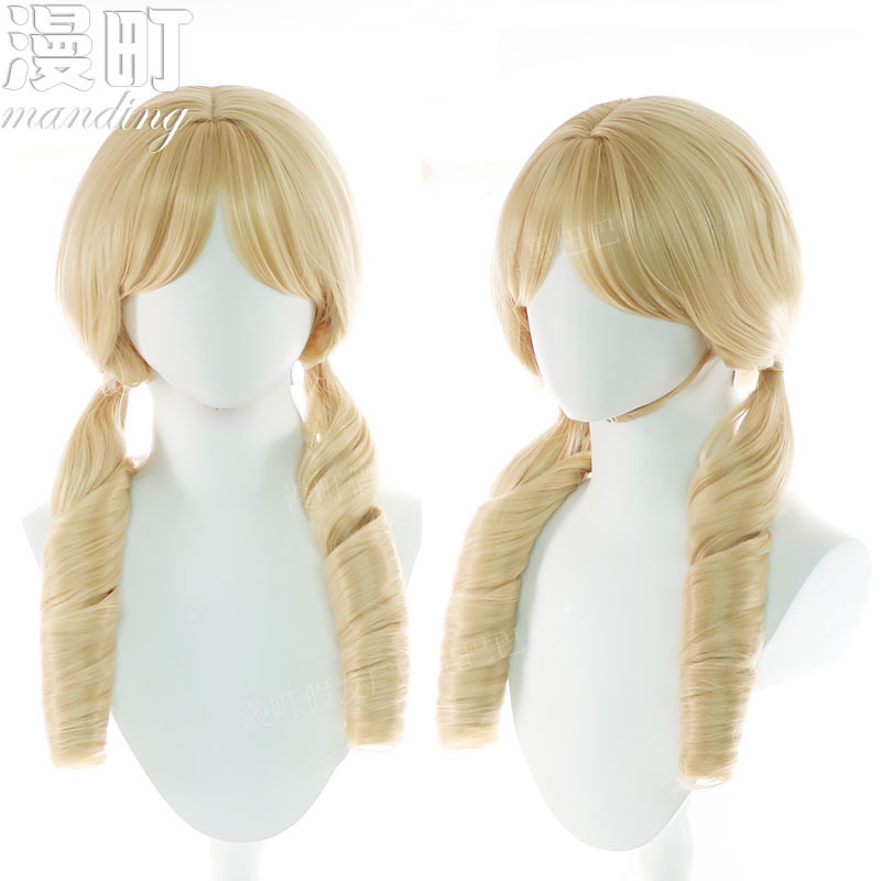 Mancho Magic Girl xiaoyuba Mamei cos wig golden curly wig