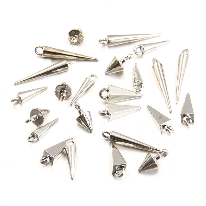 4 1 exquisite explosion DIY alloy solid cone charm pendant keychain jewelry pendant