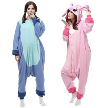 出口外贸蓝粉史迪奇卡通连体睡衣动物情侣演出服万圣节onesie