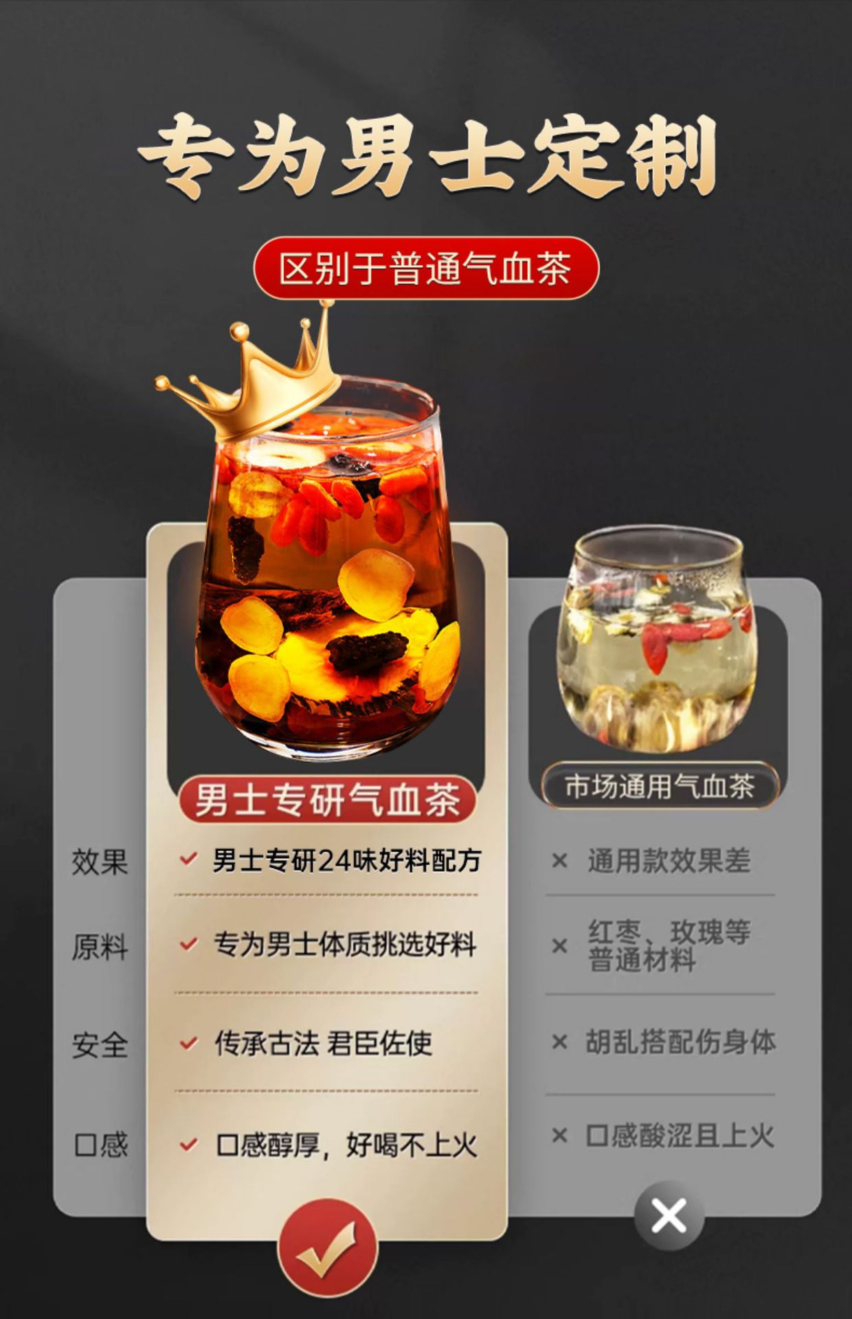 Eight Treasure Tea Ba Bao Cha Herbal Blend for Men 30g x 10 Bags Whole Ingredient Cold Brew overview
