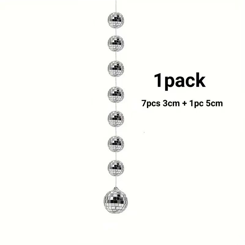 Esfera de discoteca con cadena colgante reflectante, nueva decoración navideña creativa transfronteriza para bares de Amazon 2025