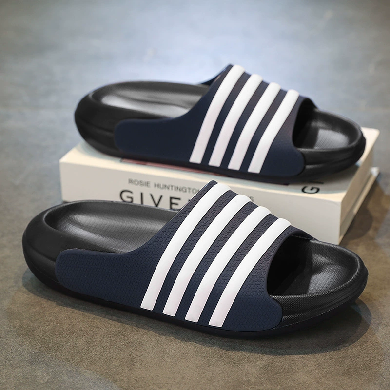 Один буксир мужской четырехполосный трансграничный настил фекалий тапочки мужской новый стиль ванная комната холодные тапочки slippers