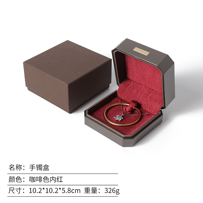 Caja de joyería lacada de alta calidad, caja de regalo de joyería, caja de anillo, collar, caja de embalaje de joyería, sensación de alta calidad image 24