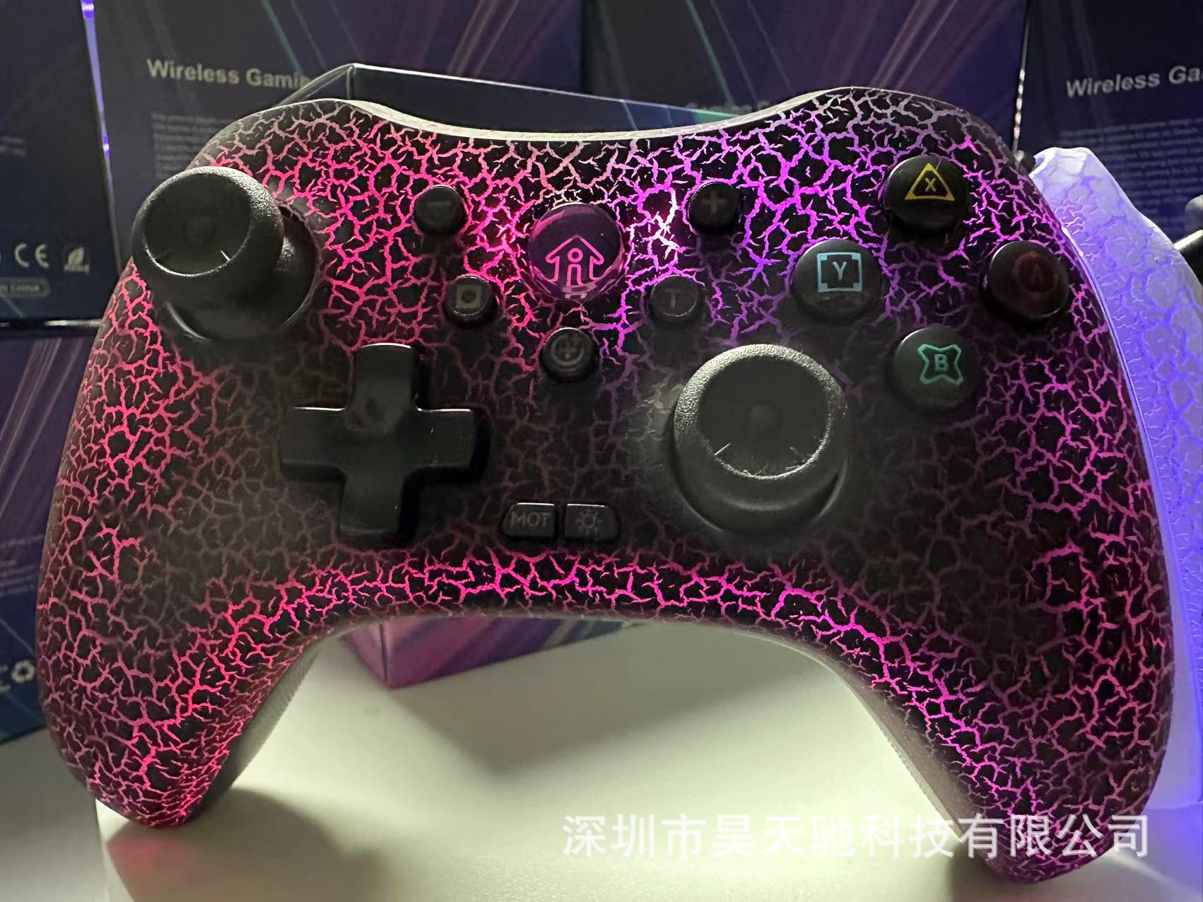 RGB transparente crack deslumbrante juego Bluetooth interruptor de la manija para PC Android IOS Tesla BYD