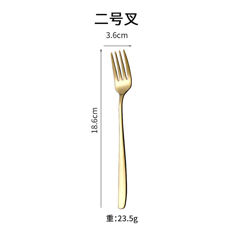 304ステンレススプーン韓国式食器長柄家庭用デザートフォークスプーン洋食ステーキナイフフォークコーヒースプーン卸売り|undefined