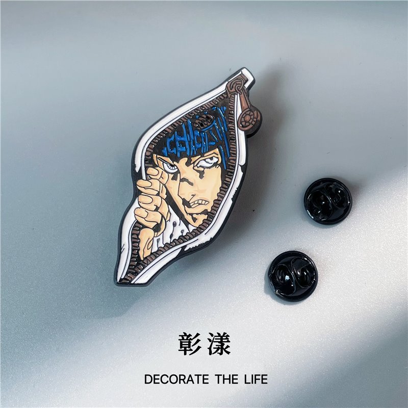 Cartoon Jojo's Bizarre Adventure Anime Peripheral Alloy Brooch Creative Two-Dimensional Bocchiarati Badge Accessories